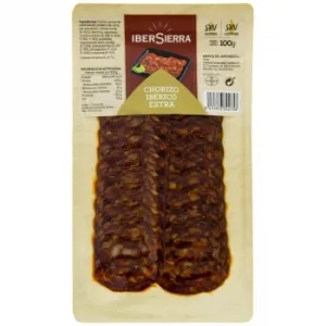 Chorizo Ibérico Extra en Lonchas Ibersierra sin Gluten y sin Lactosa 100 G