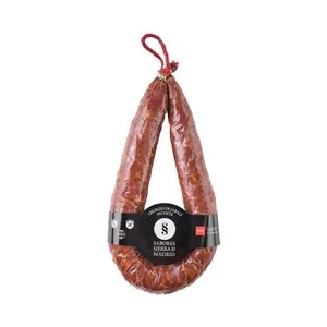 Sabores Sierra de Madrid Chorizo Picante de Jabalí, Elaborado sin Gluten ni Lactosa Sabores Sierra de Madrid 250 G.