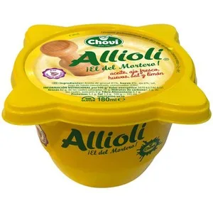 Chovi Salsa Allioli Tradicional (aceite, Ajo Fresco, Huevos, Sal y Limón) Chovi 180 Ml.