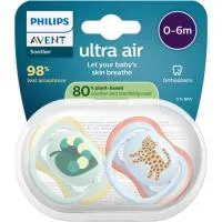 Chupete Ultra AIR Animal 0-6 Meses Avent, Pack 2 Uds