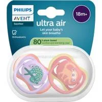 Chupete Ultra Air Mono 6-18 Meses Avent, Pack 2 Uds
