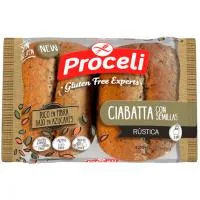Ciabatta Rústica Semillas sin Gluten Proceli, Paquete 120 G