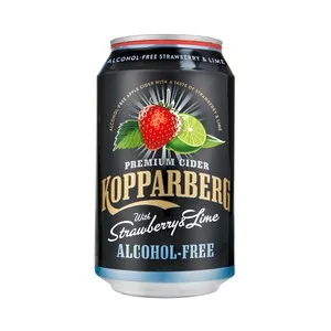 Kopparberg Cider sin Alcohol con un Toque de Fresa y Lima Lata 33 Cl. 330 ML