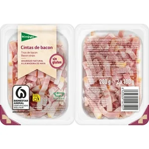 Cintas de Bacon sin Gluten Pack 2  el Corte Ingles 100 G