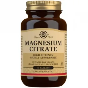 Citrato de Magnesio Solgar sin Gluten sin Lactosa 60 Ud.