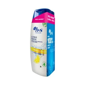 H&s Citrus Fresh Champú Anticaspa para Cabello Normal a Graso 2 X 300 Ml. 600 ML