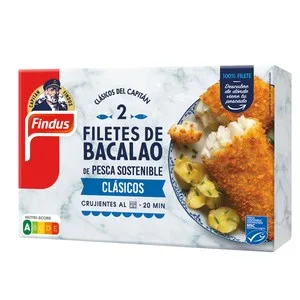 Findus Clásicos del Capitán Filetes de Bacalao (msc) con Empanado Crujiente 200 G.
