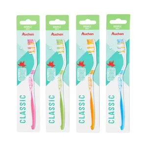 Producto Alcampo Classic Cepillo de Dientes con Cabezal Ovalado y Filamentos Suaves.