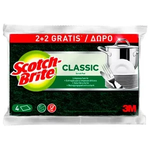 Scotch-brite Classic Estropajo de Fibra Verde 2 Uds.