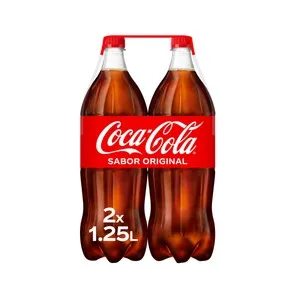 Coca Cola Refresco de Cola Sabor Original Pack 2und.de 1.25 L. Botella 2500 ML