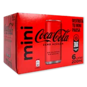 Coca Cola Zero Azúcar Mini Lata Paq. de 6 U. de 20 Cl