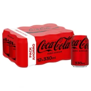 Coca Cola Zero Azúcar Pack 12 Latas 33 Cl.