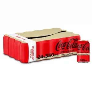 Coca Cola Zero Azúcar Zero Cafeína Pack 24 Latas 33 Cl.