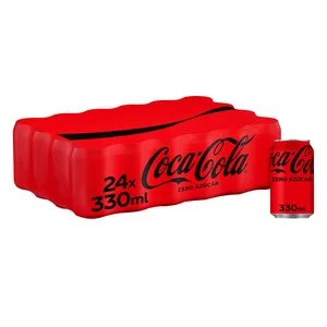 Coca Cola Zero Refresco de Cola Zero Azúcar Pack 24 Unds de 330ml Lata 7920 ML