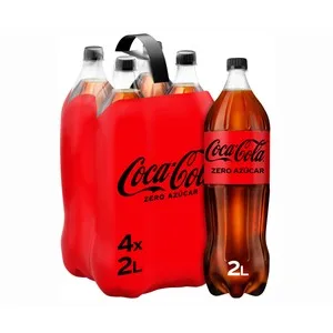 Coca Cola Zero Refresco de Cola Zero Azúcar Pack Botella de 4 Uds de 2 L. 8000 ML