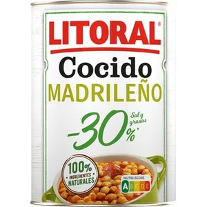 Cocido Madrileño -30% Sal y Grasas con Aceite de Oliva sin Gluten Litoral