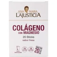 Colágeno C/ Magnesio Sabor Fresa A. M Lajusticia, Caja 20 Sticks