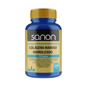 Sanon Colágeno Marino Hidrolizado, Vitaminas y Minerales (complemento Alimenticio) 120 Cápsulas. 120 UD