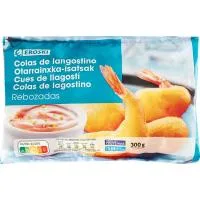 Colas de Langostino Rebozadas Eroski, Bolsa 300 G