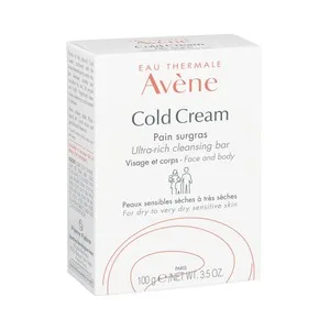 Thermale Avéne Cold Cream Jabón Limpiador Ultranutritivo, para Pielese Secas a Muy Secas y Sensibles 100 G. 1000 ML