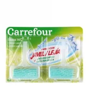 Colgador WC con Lejía Aroma Limón Verde Carrefour 2 Ud.