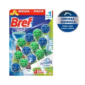 Bref Colgador WC Power Activ Pine Forest Bref Pack 3 Uds. de 50 G, 150 G