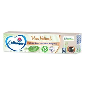 Colhogar Pañuelos Pure Natural con Fibras Naturales Colhogar 12 Paquetes 12 UD