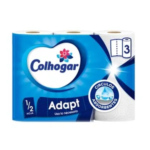 Colhogar Papel de Cocina Adapt 3 = 4,5 Rollos 3 UD