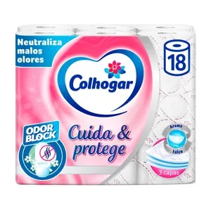 Colhogar Papel Higiénico Protect Care 3 Capas 18 Rollos 18 UD