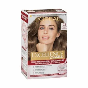 Coloración Permanente 7.1 Rubio Ceniza Excellence Creme 1 UD