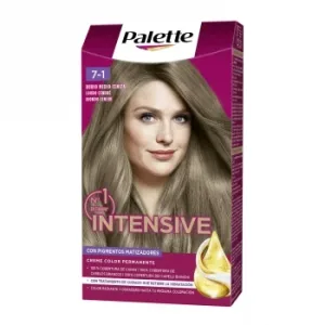 Coloración Permanentes Nº 7.1 Rubio Medio Ceniza Intensive Color Cream Palette 1 Ud.