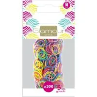 Gomas de Colores de Caucho Glamour, Pack 300 Uds