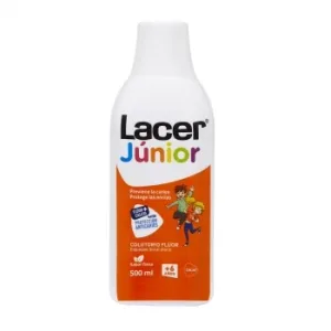 Colutorio Flúor Diario + 6 Años Sabor Fresa Lacer Junio 500 Ml