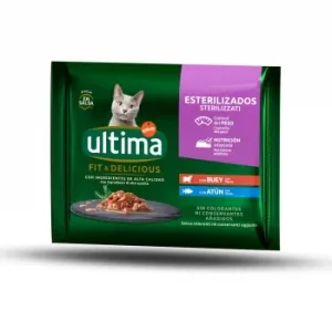 Comida Húmeda Buey y Atún para Gato Adulto Esterilizado Última Cat Wet & Delicious 4x85 G.