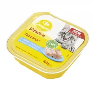 Comida Húmeda de Bacalao para Gato Vitalive Carrefour 100 G.