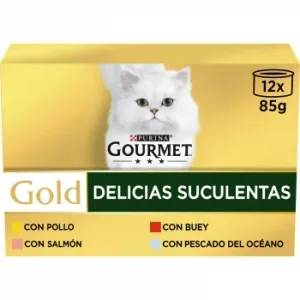 Comida Húmeda de Pescado y Carne para Gato Adulto Gourmet 12x85 G