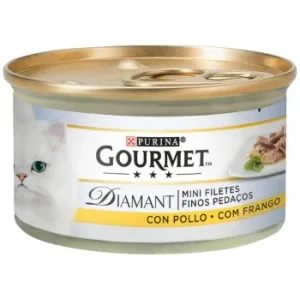 Comida Húmeda Finas Lonchas de Pollo para Gato Adulto Purina Gourmet Diamant 85 G