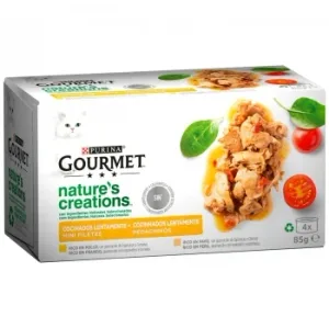 Comida Húmeda Surtido de Carne para Gato Adulto Purina Gourmet Nature's Creations 4x85 G