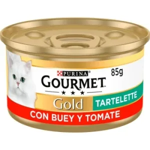 Comida Húmeda Tartalette Buey y Tomate para Gato Adulto Purina Gourmet Gold 85 G.