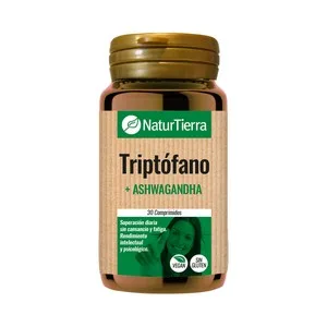 Naturtierra Complemento Alimenticio a Base de Triptofano y Ashwagandha 30 Comprimidos.