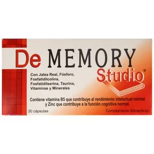 DE Memory Complemento Alimenticio que Contribuye al Rendimiento Intelectual Normal de Memory Studio 30 Comprimidos.