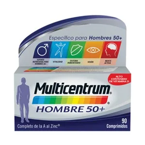 Multicentrum Complemento Nutricional Específico para Hombres de Más de 50 Años Multicentrum Hombre 50+ 90 Uds.
