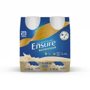 Complemento Nutricional Vainilla Nutrivigor Ensure Pack de 4 Unidades de 220 Ml.