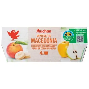 Alcampo Cultivamos LO Bueno Compota de Macedonia Pack 4 Uds. X 100 G. 400 G