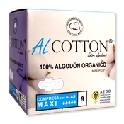 Compresa de Algodón con Alas Alcotton Maxi