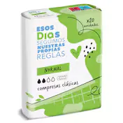 Compresas Clásicas Normal sin Alas Esos Dias 20 Unidades