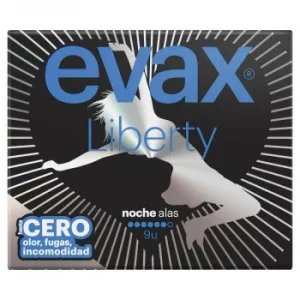 Compresas con Alas para Noche Liberty Evax 9 Ud.