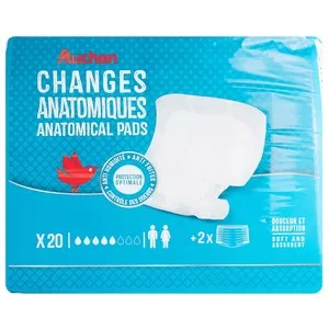 Producto Alcampo Compresas de Incontinencia Anatómicas Unisex para Perdidas Moderadas a Severas 20 Uds.