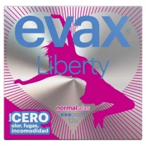 Compresa Normal con Alas Evax Liberty, Paquete 12 Uds