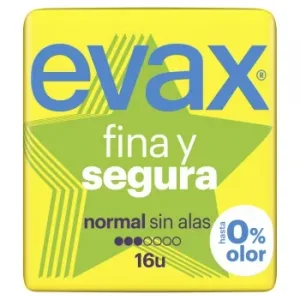 Compresas Normal Fina y Segura Evax 16 Ud.